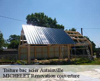 Toiture bac acier  autainville-41240 MICHELET Rénovation couverture