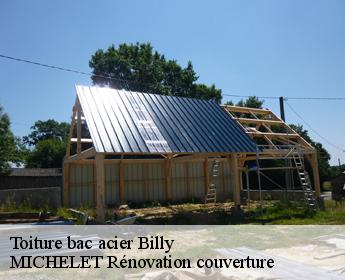 Toiture bac acier  billy-41130 MICHELET Rénovation couverture