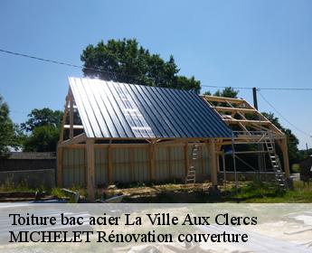 Toiture bac acier  la-ville-aux-clercs-41160 MICHELET Rénovation couverture